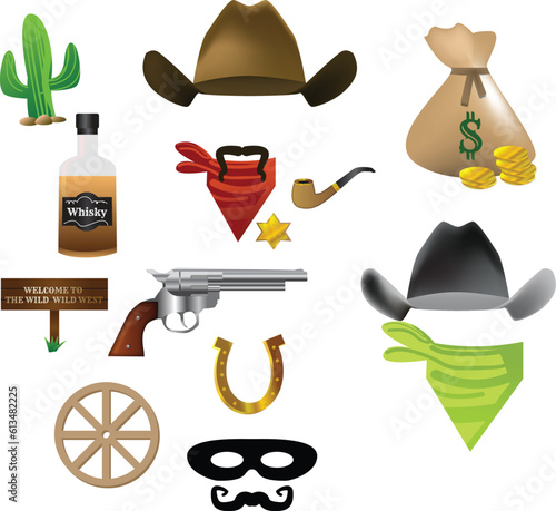 Western Party Photo Booth Props