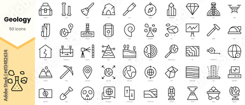 Photographie Set of geology Icons