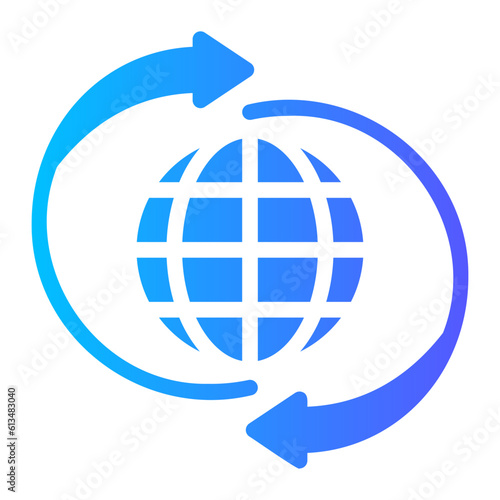 Global gradient icon