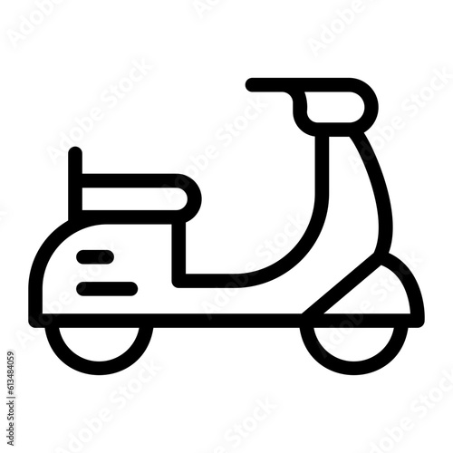 scooter line icon