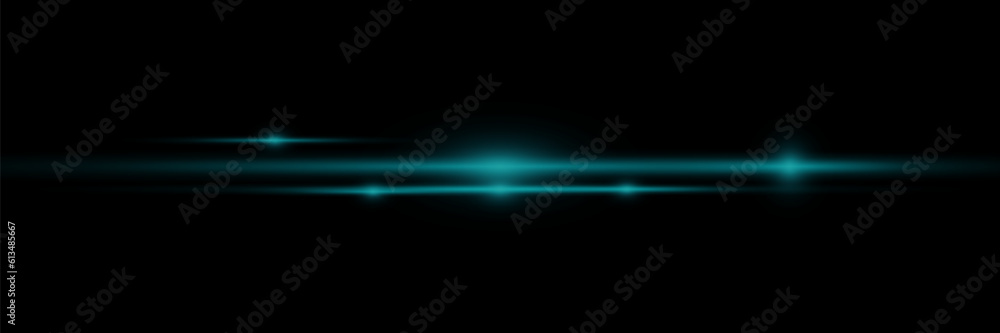 Line of light. Magic glow, particles of light, sparks. Glowing line on a black background. Line of light. Magic glow, particles of light, sparks. Glowing line on a black background.