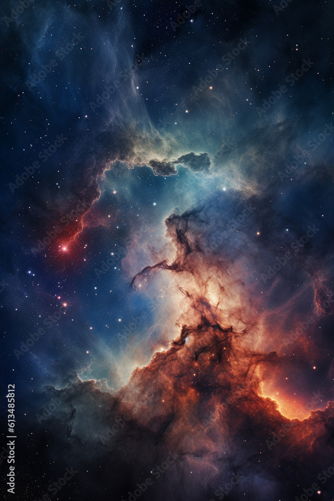 Fototapeta premium Space galaxy nebula generative AI