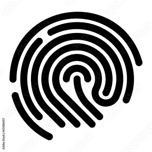 fingerprint glyph icon
