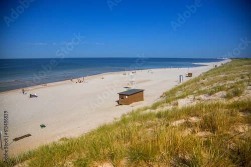 Wide sandy beach on the Baltic sea  Curonian Spit