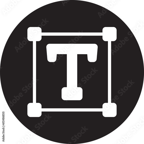 text tool glyph icon