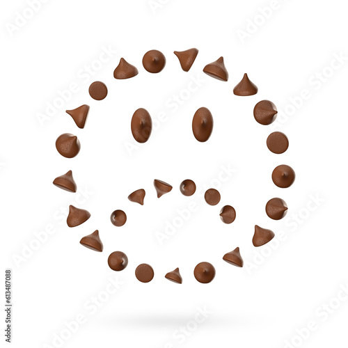 Chocolate chips, Choco Chip in sad Face, or emoji