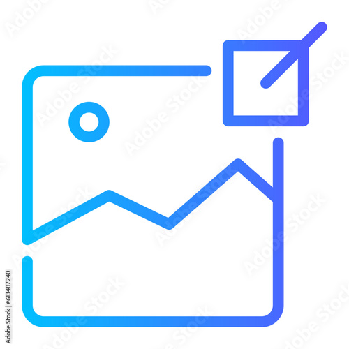 image editing gradient icon
