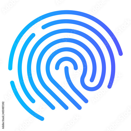 fingerprint gradient icon