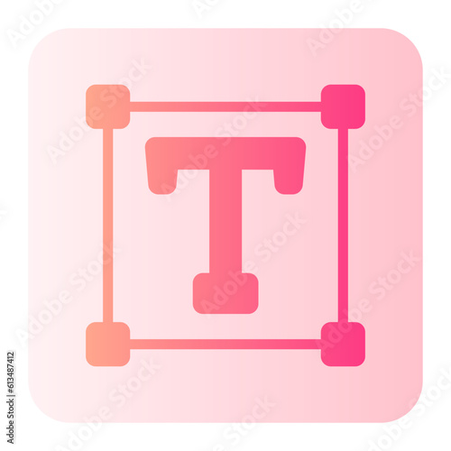text tool gradient icon