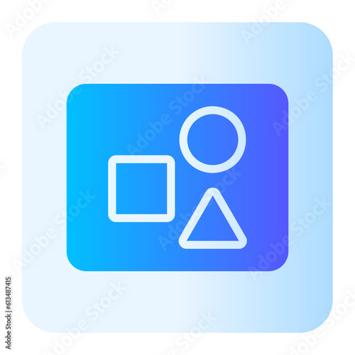 shapes gradient icon
