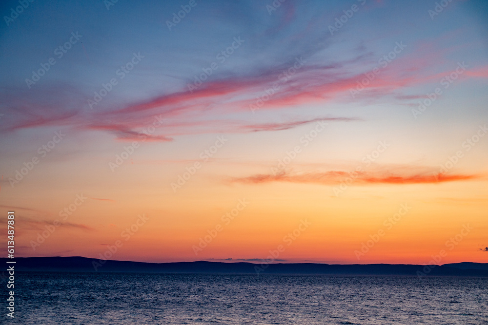 Fototapeta premium Sonnenuntergang an der kroatischen Küste