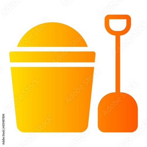 sand bucket gradient icon