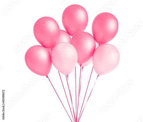 pink balloon isolated on white
