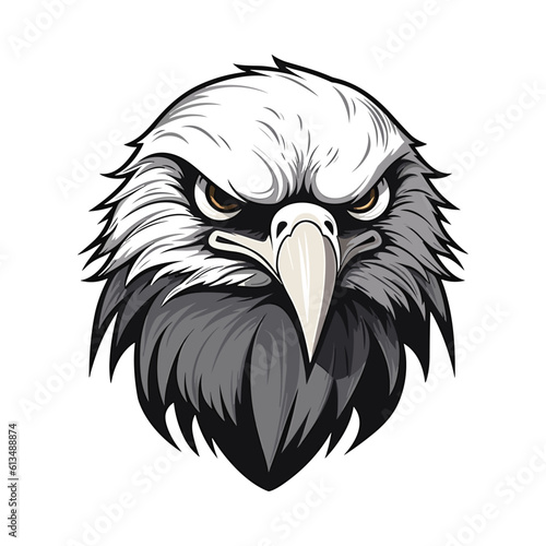 Eagle head mascot. Logo design. Illustration for printing on t-shirts.