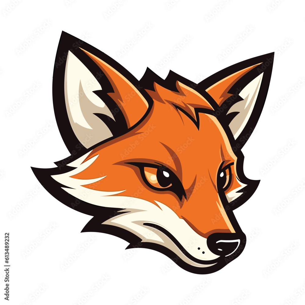 Obraz premium Fox head mascot. Logo design. Illustration for printing on t-shirts.