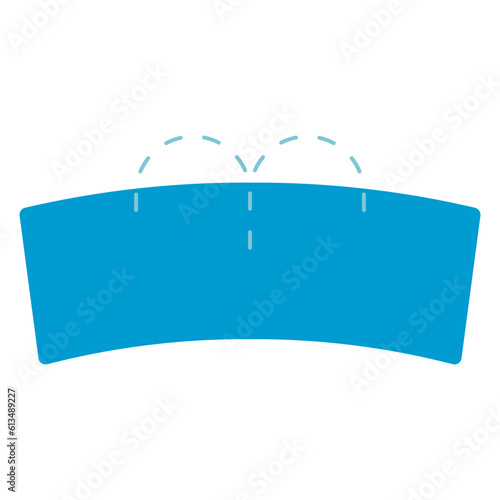 windshield with wiper fluid illustration