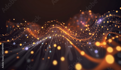 Modern digital abstract 3D background. Can be used in the description of network abilities, technological processes, digital storages, science, education, etc. Copy space