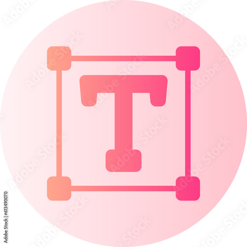 text tool gradient icon