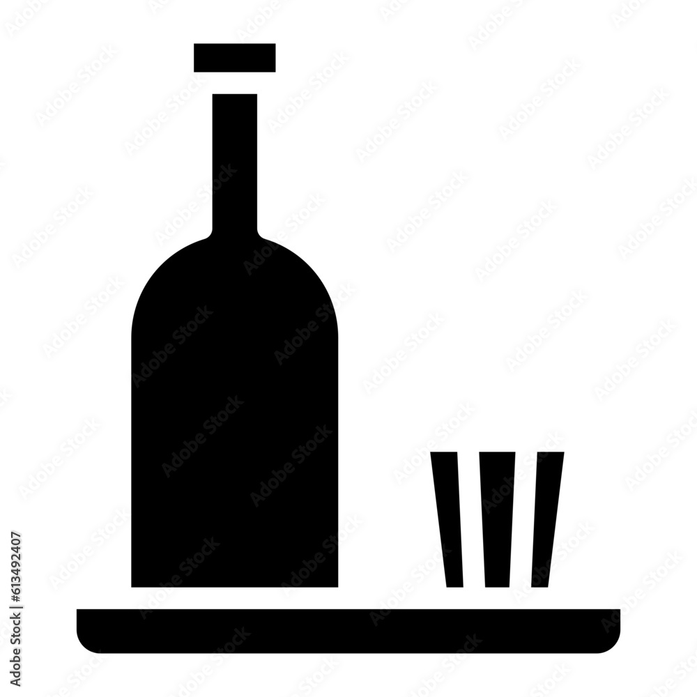 wine bottle glyph wine bottle glyph