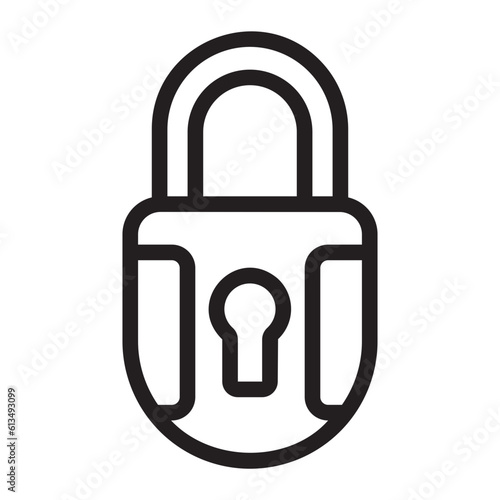 lock line icon