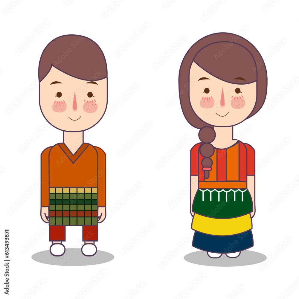 Naklejka premium boy and girl campak dance traditional belitung indonesia culture dance national carnival performance festival