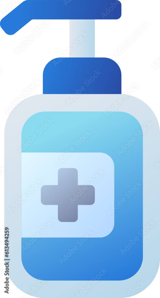 set icon gradient color health medical blue a bottle of alcohol gel set icon gradient color health medical blue a bottle of alcohol gel