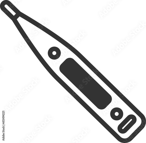 thermometer isolated on white outline