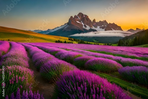 lavender field at sunrise