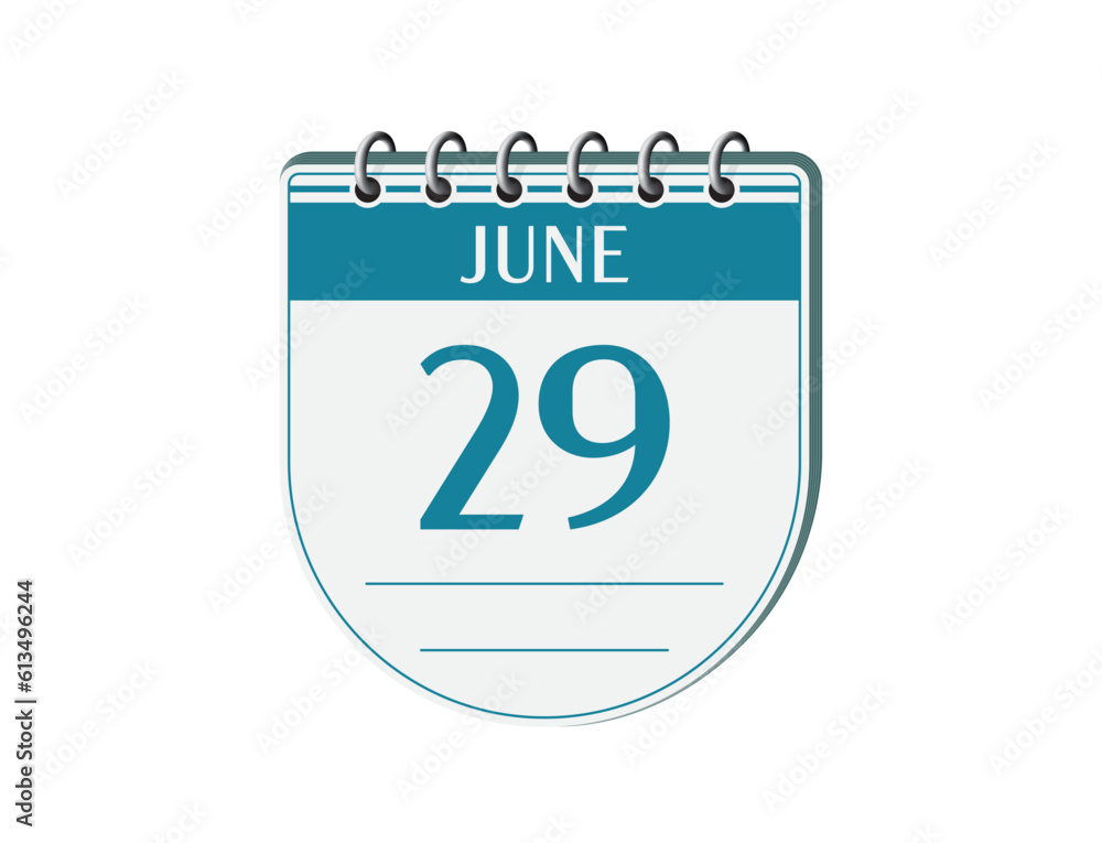 29 june round retro calendar page vector. 3d one day calendar, date appointment, business planner, event reminder illustration. Abstract three dimensional daily date calendar. 29 june round retro calendar page vector. 3d one day calendar, date appointment, business planner, event reminder illustration. Abstract three dimensional daily date calendar.