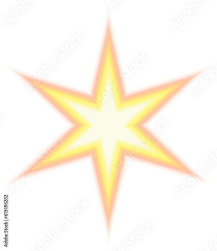 abstract blur gradient star shape in pastel color, y2k style element for social post, banner, poster, png isolated on transparent background.