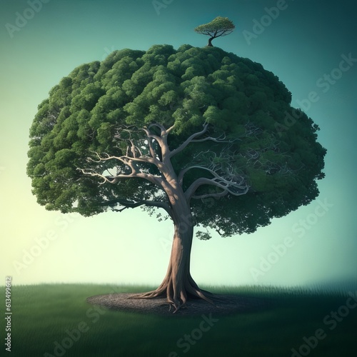 Tree background  Generative AI