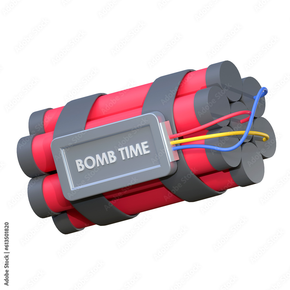time bomb 3d icon military equipment illustration