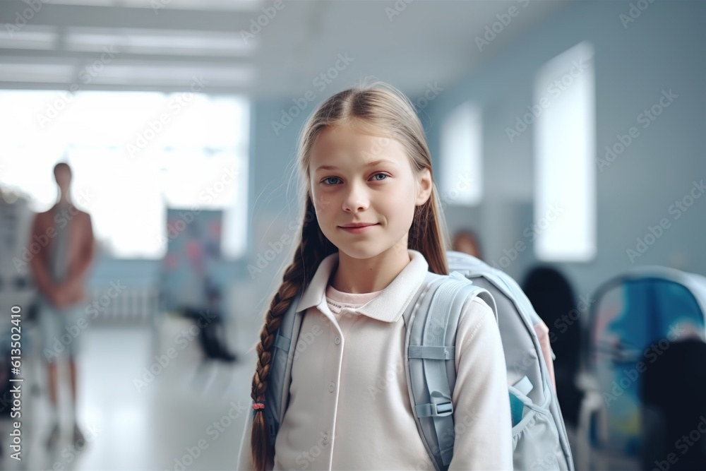 child girl school portrait student education happy elementary pupil friend young kid smiling caucasian childhood little class classroom generative ai child girl school portrait student education happy elementary pupil friend young kid smiling caucasian childhood little class classroom generative ai