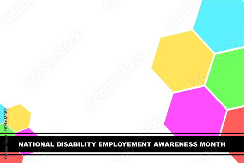 National Disability Employment Awareness Month. Holiday concept. Template for background, banner, card, poster, t-shirt with text inscription