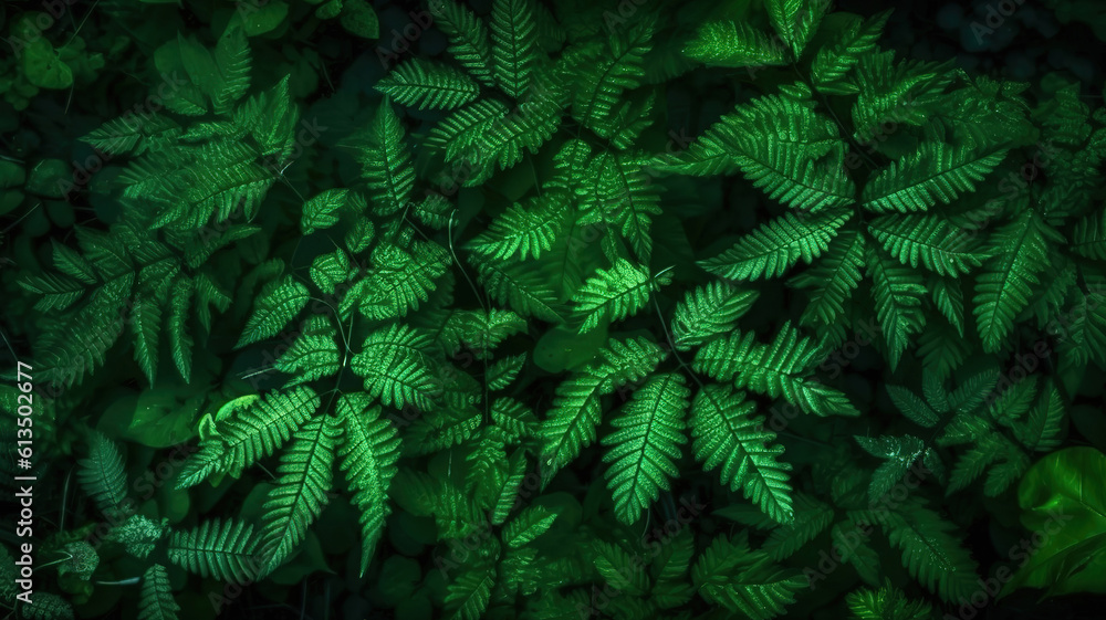 green foliage texture, bright color. Generative Ai