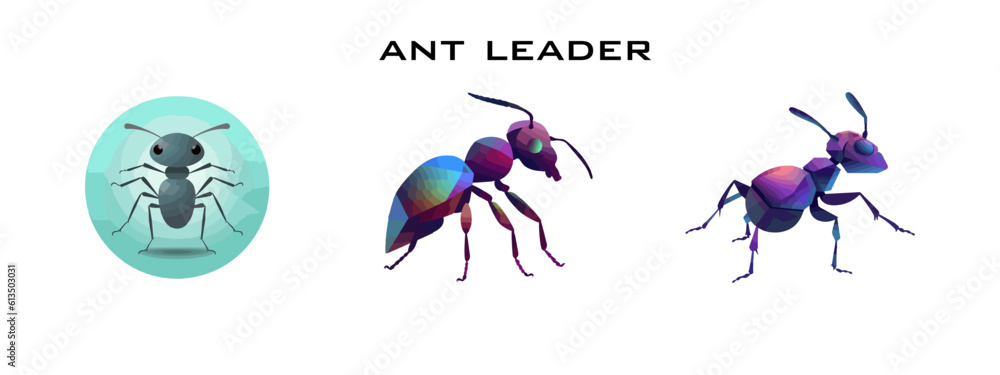 set of ant animal vector illsutration