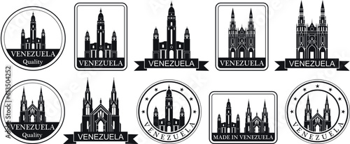 Venezuela set. Isolated Venezuela on white background