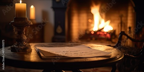 Burning a Letter: Closeup of Flames and Paper - AI Generated