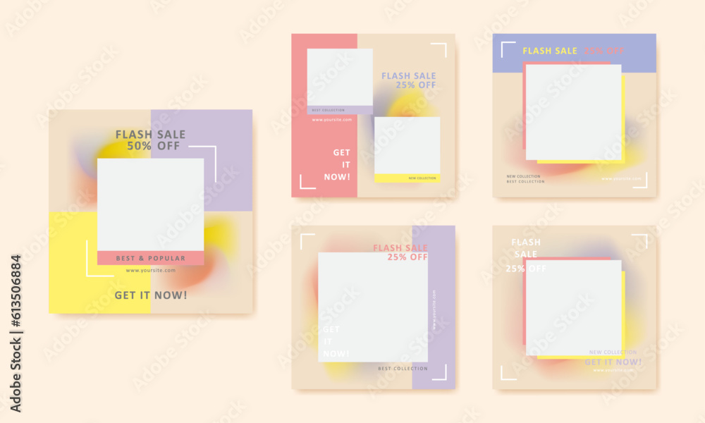 social media template. editable minimal square banner template social media template. editable minimal square banner template