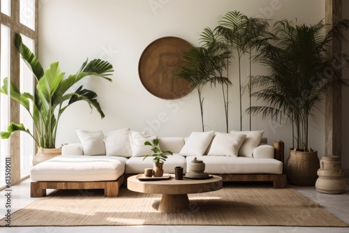 interior design with natural elements, boho organic elements