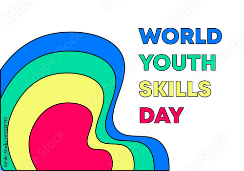 world youth skills day for poster, banner, card, social media