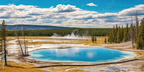 Landscape view of Yellowstone National Park