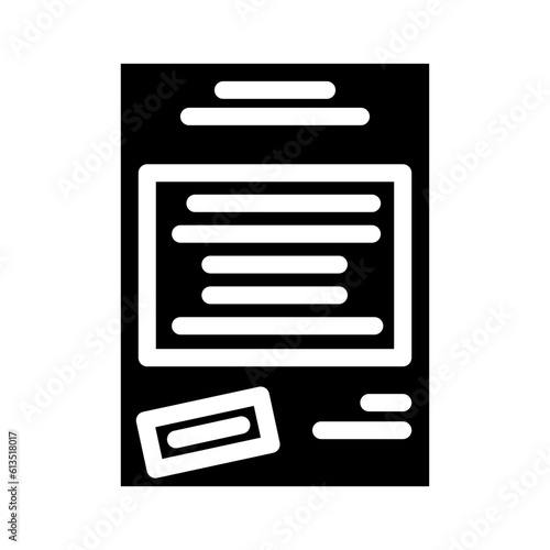 press release news media glyph icon vector. press release news media sign. isolated symbol illustration