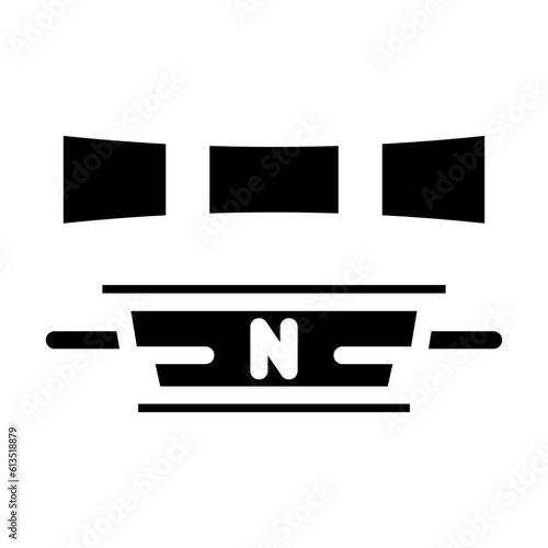 news anchor desk media glyph icon vector. news anchor desk media sign. isolated symbol illustration