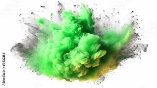 Beautiful abstract art with green splash on white background for banners, flyers, posters, design