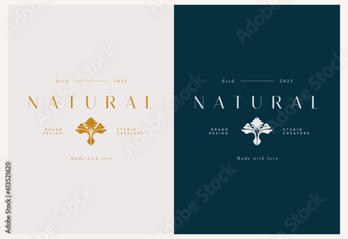 Vector Logo design templates in retro style for jewelry items for exclusive services and products, beauty and spa industries
