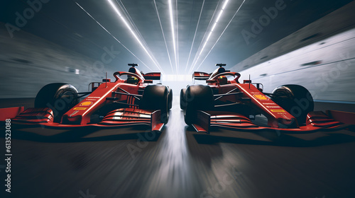 Fast and Furious: Formula 1 Cars Racing on the Track - High-Speed Action! © Tiago