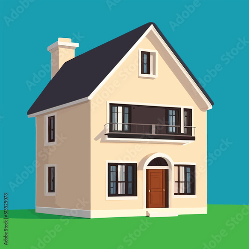 Vector illustration of house. Home concept