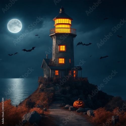 lighthouse at night