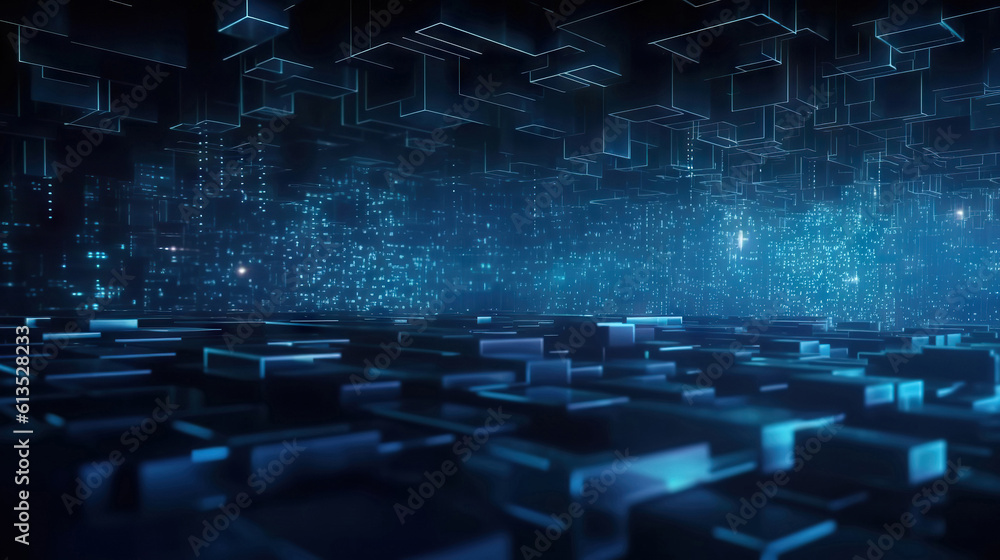 Modern digital abstract 3D background. Can be used in the description of network abilities, technological processes, digital storages, science, education, etc. Copy space Modern digital abstract 3D background. Can be used in the description of network abilities, technological processes, digital storages, science, education, etc. Copy space